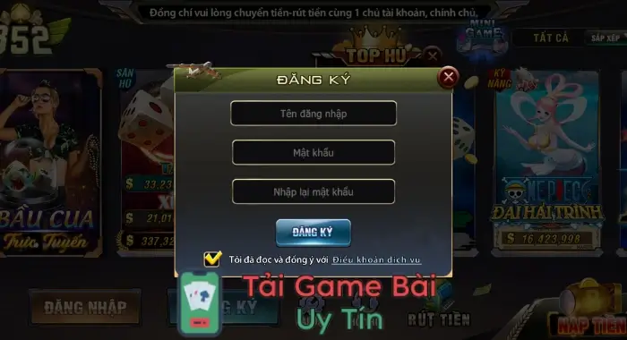 B52 Club - Game bài bom tấn đổi thưởng rút tiền mặt 2 Giao diện vào game B52.Club