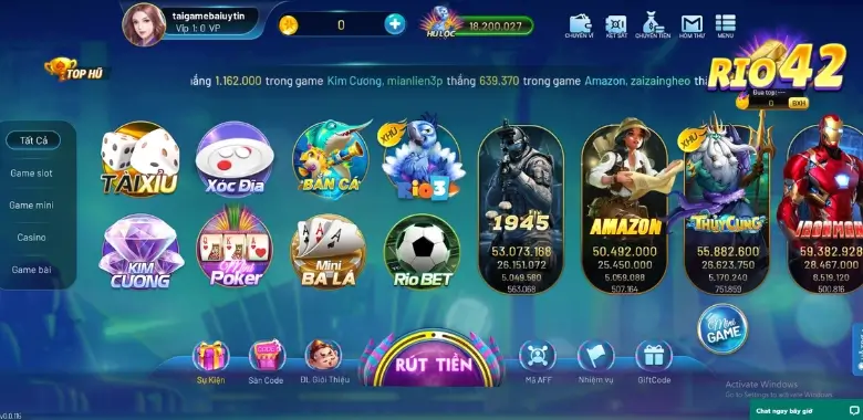 Tải Rio66 cổng game bài huyền thoại dành cho APK iOS PC 6 Thế giới trò chơi Rio66 đa dạng hấp dẫn